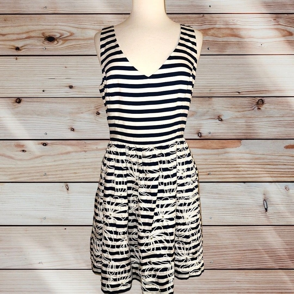 D1 Lilly Pulitzer Roswell 52991 Bright Navy Cording Dress We Will Go women's 12